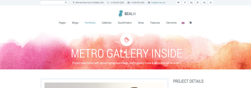Centered Header & Top Area 1